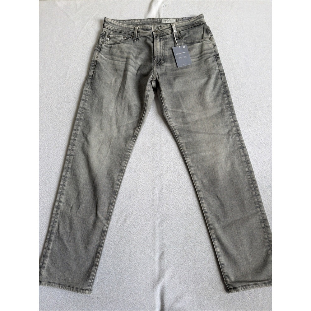 AG Adriano Goldschmied Men's Tellis Vapor Wash Slim Mid-Rise Jeans, Grey, 30/30